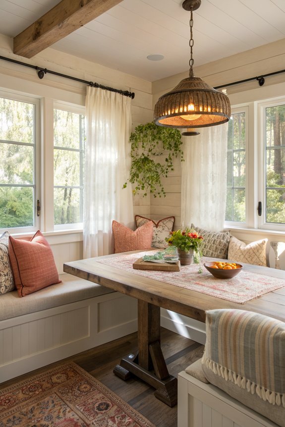 cozy nook banquette seating