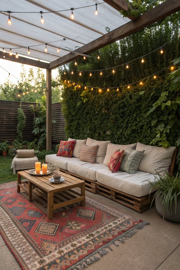 cozy outdoor rug zones