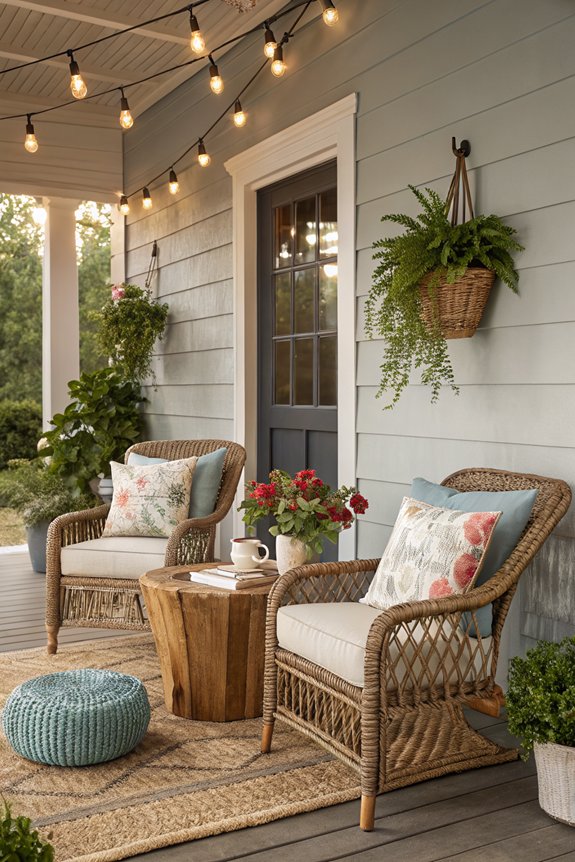 cozy outdoor seating area