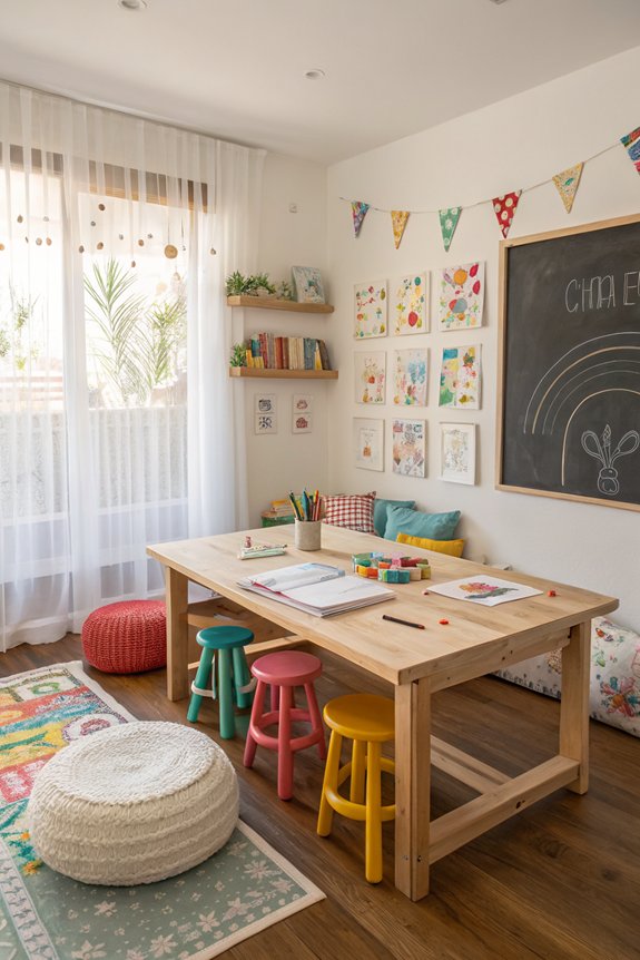 creative art station setup