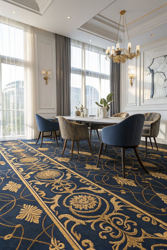 custom sized dining room carpets