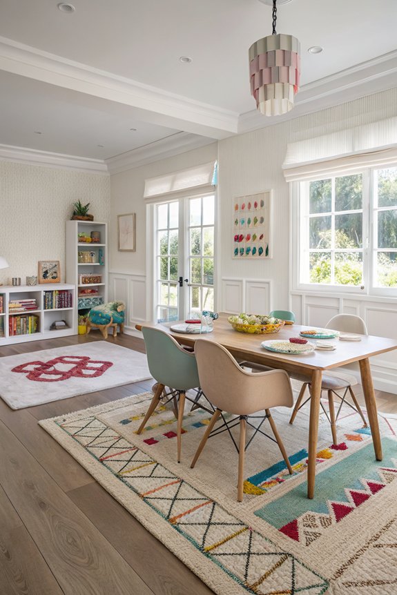 define spaces with rugs