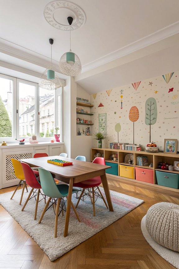 eating and playing zones