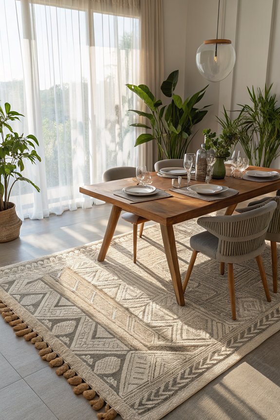 eco friendly dining area rugs