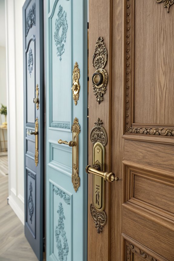 elevate doors with decorative hardware