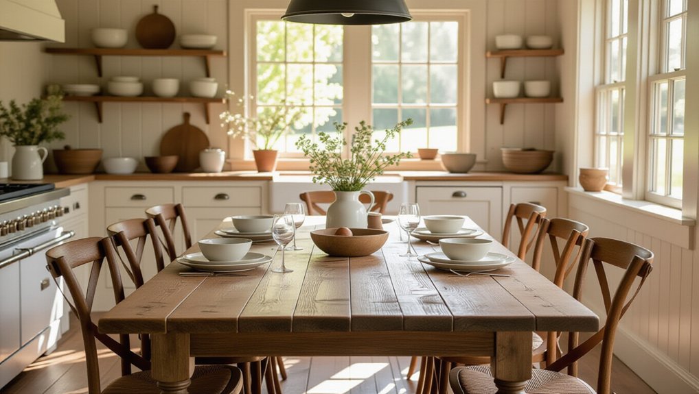 farmhouse kitchen table designs