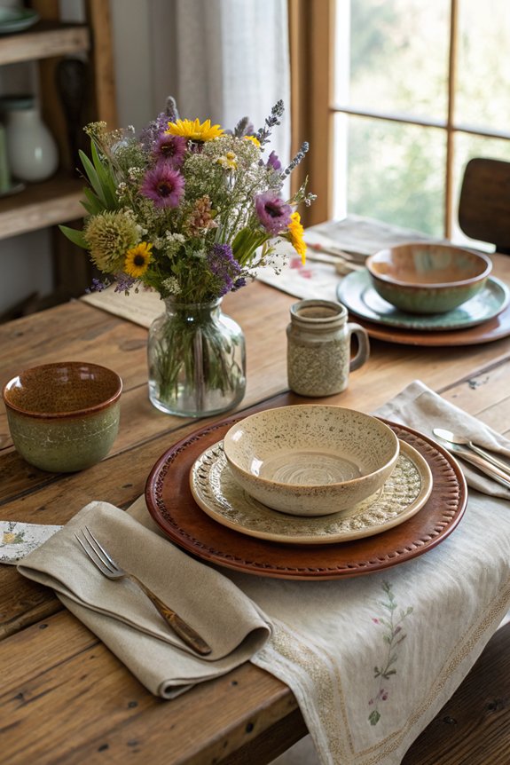 farmhouse tableware essentials highlighted