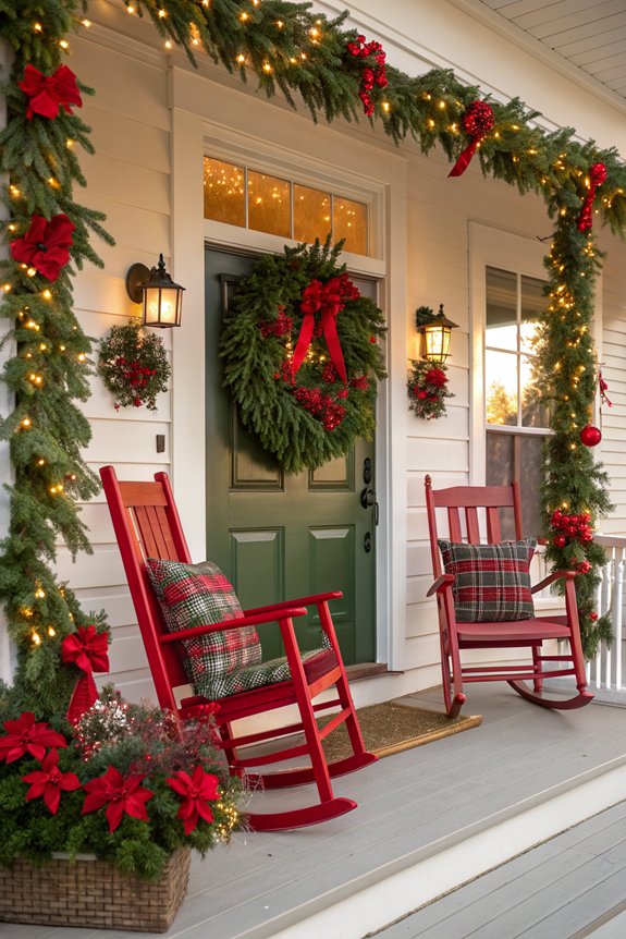 festive red and green decor