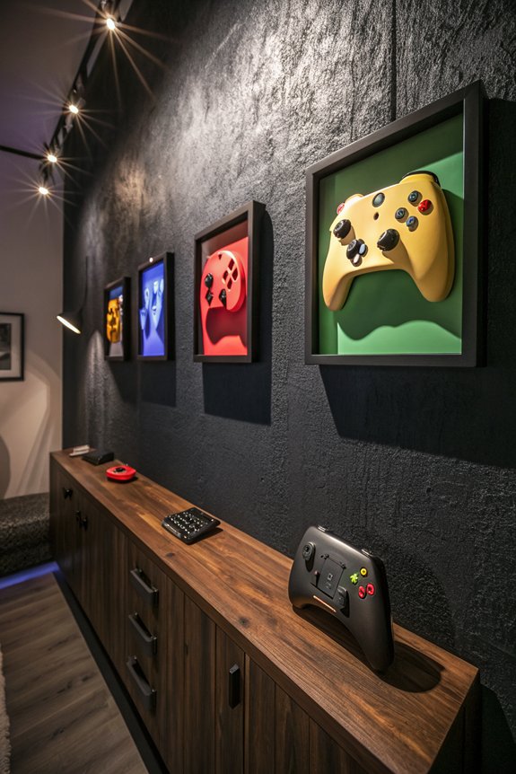 framed controllers as art