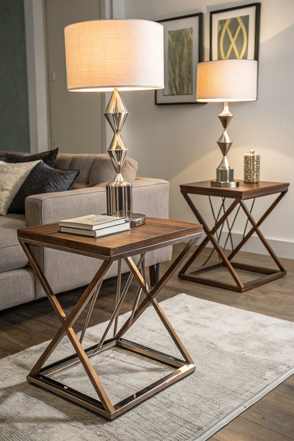 geometric modern end tables