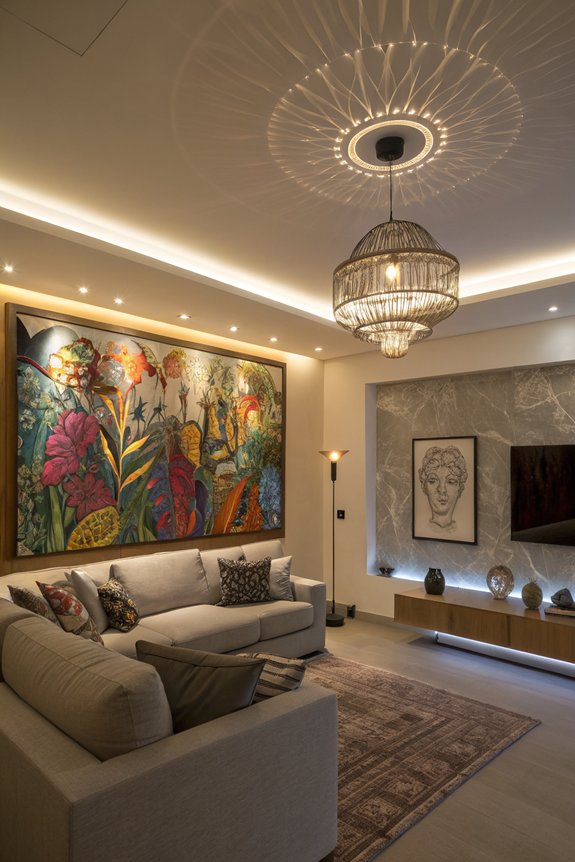 illuminated artistic wall decor