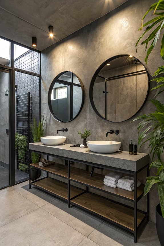 industrial chic bathroom vanities