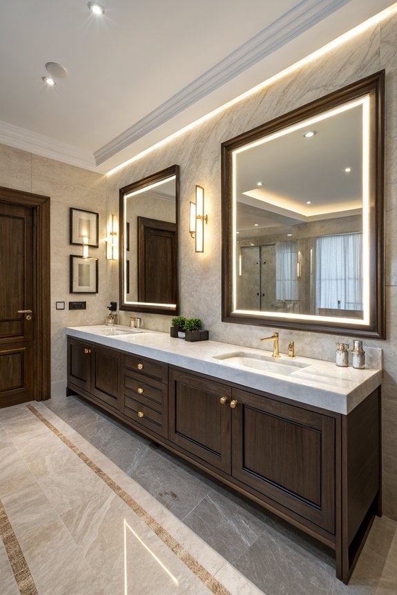 integrated modern vanity lighting