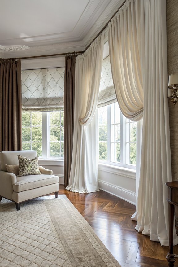 layered window treatment styles