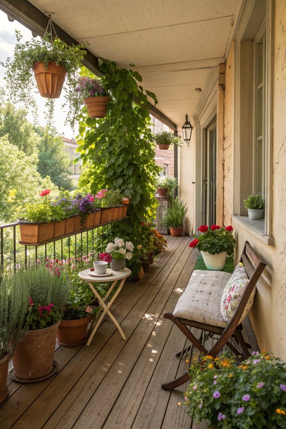 mini garden with herbs