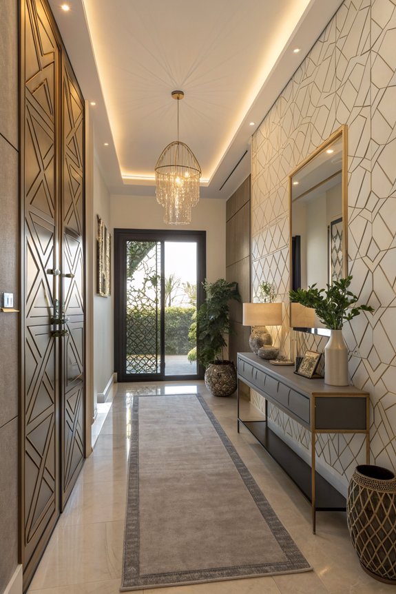 mirrors enhance entryway space