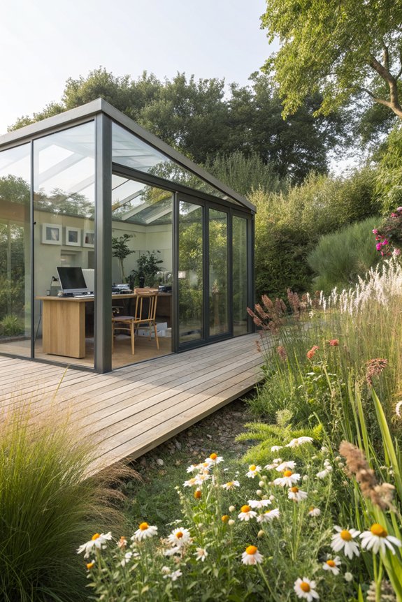 nature inspired contemporary workspace