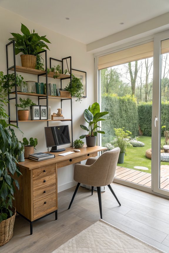 nature inspired serene workspace