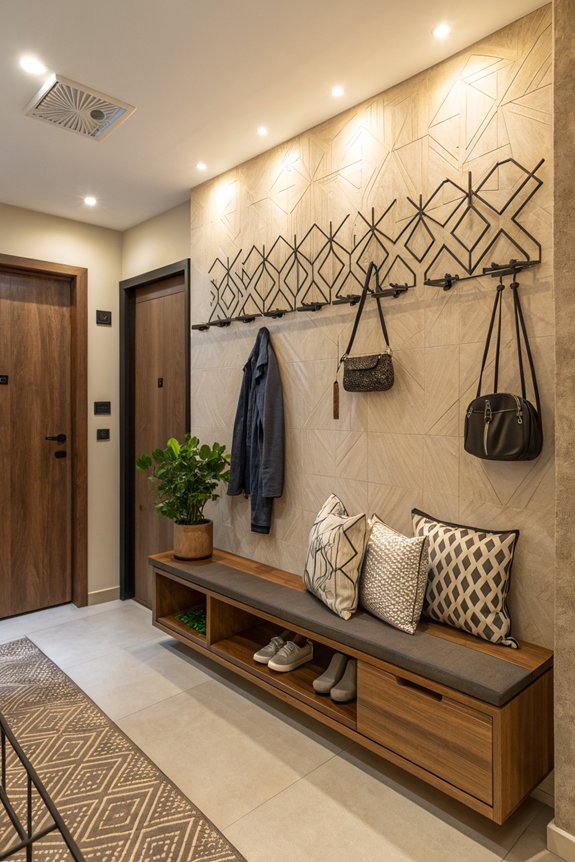 organized stylish entryway hooks