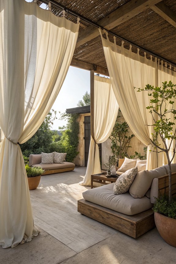 outdoor curtains enhance privacy