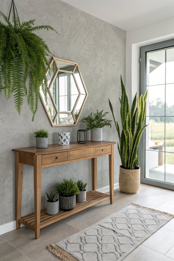 plants enhance entryway aesthetics