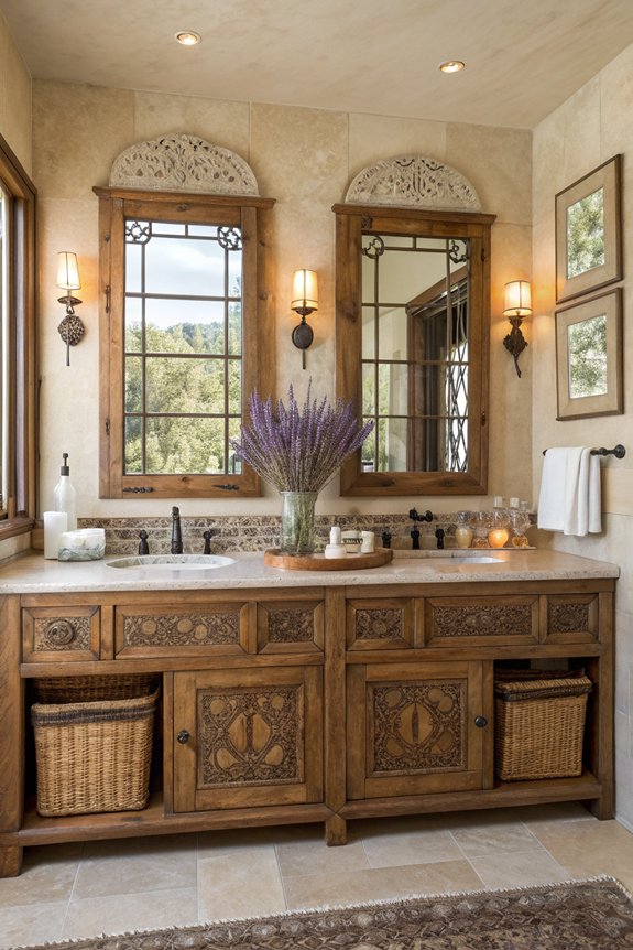 rustic charm with vanities