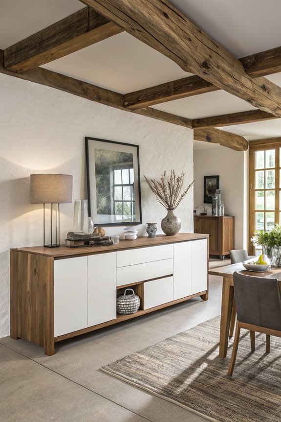 rustic wooden sideboards charm