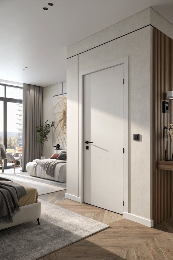 serene minimalist door designs