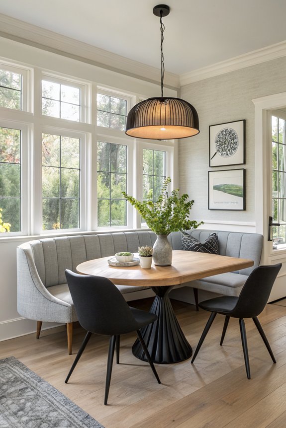 sleek modern banquette designs