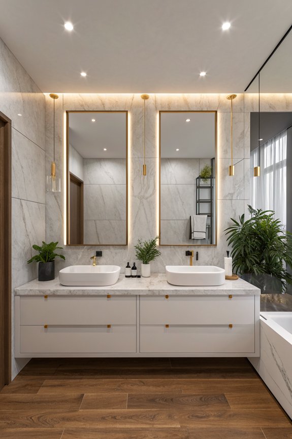 sleek modern minimalist vanities