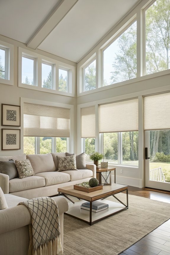 sleek modern roller shades