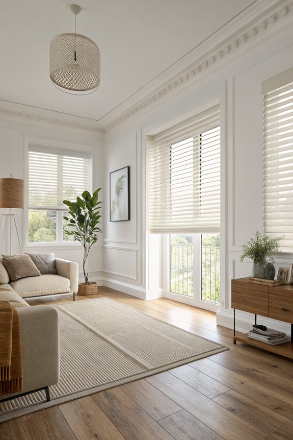 sleek uncluttered window treatments