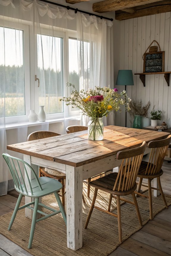 small space farmhouse table solutions