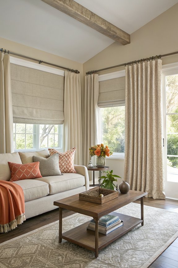 sophisticated textured pleated shades