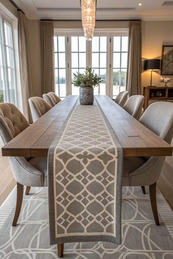 stylish dining area runners
