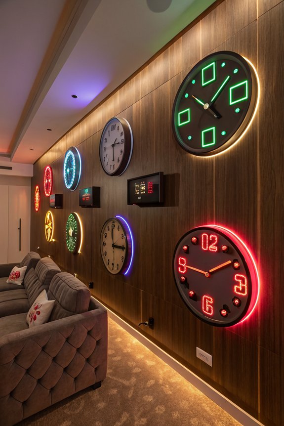 stylish gamer wall clocks