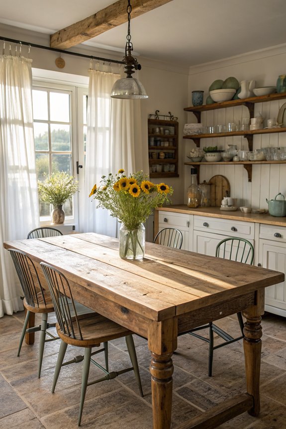 timeless rustic wooden tables