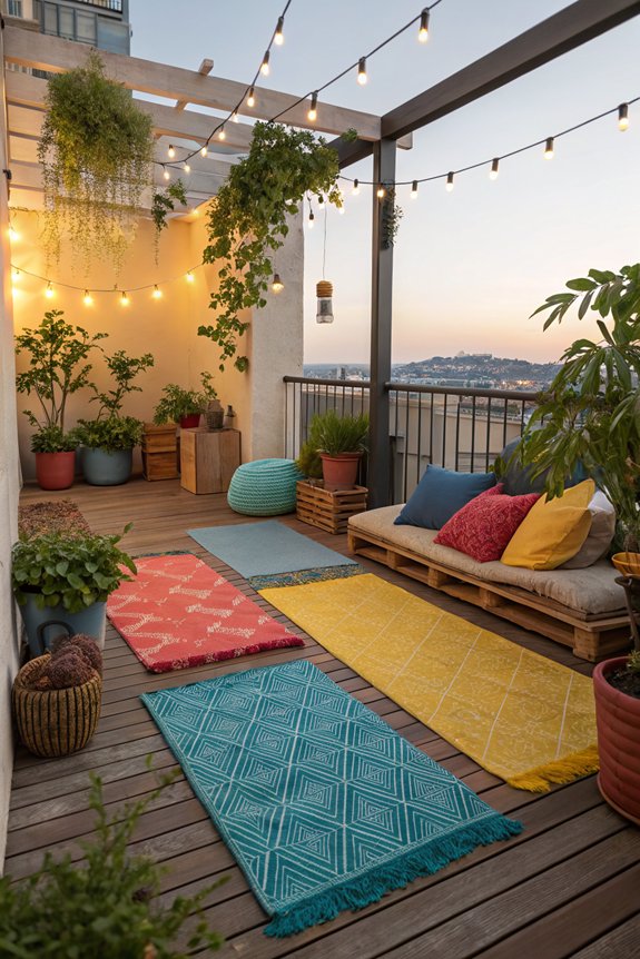 transform balcony with rugs