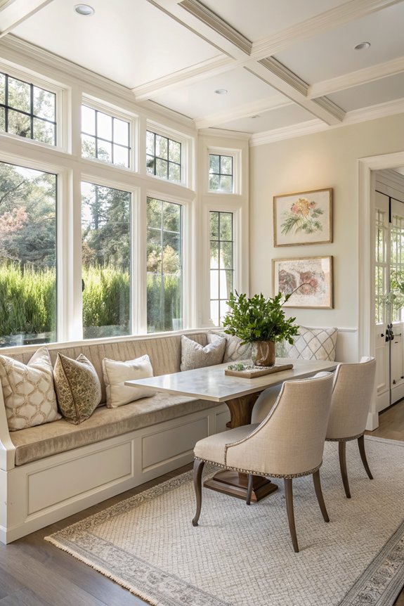 transformative open concept banquette integration