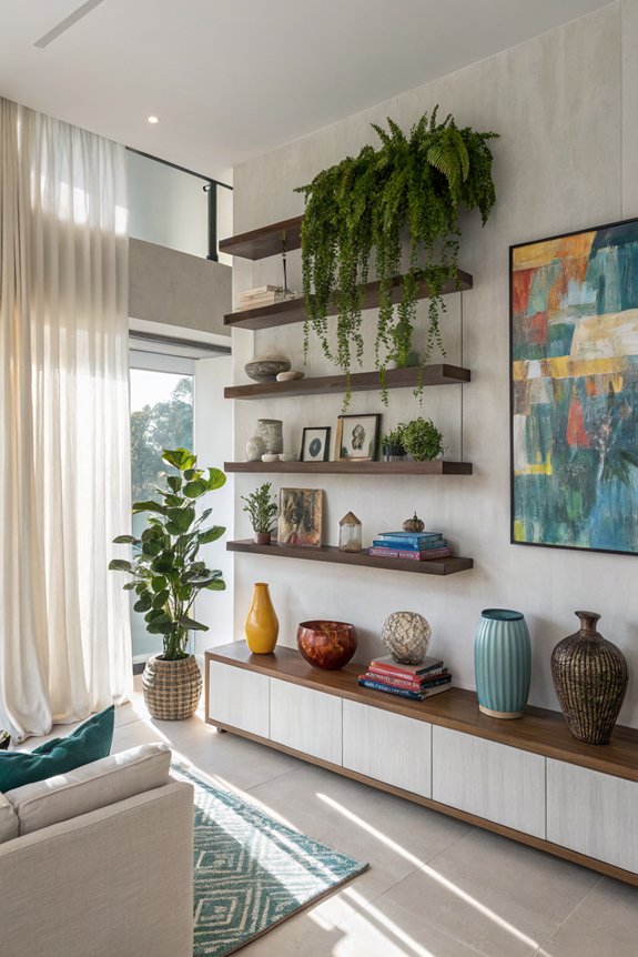 varying heights for shelves