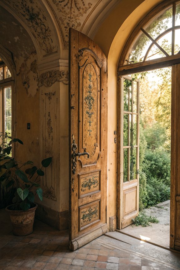 vintage doors add charm