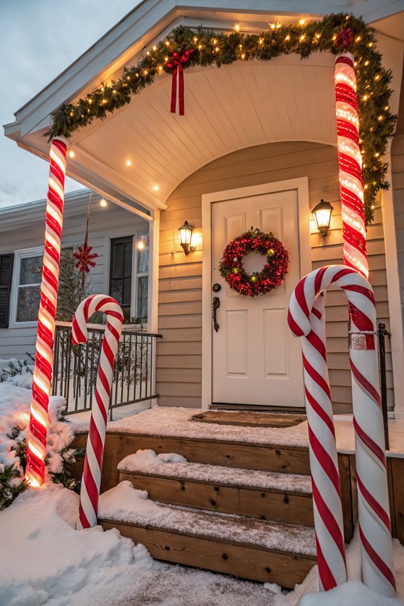 whimsical candy cane decor