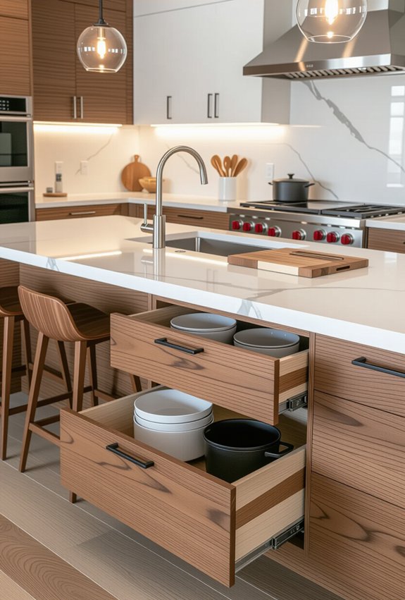 clever space saving kitchen islands