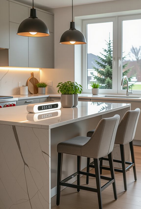 convenient charging kitchen islands