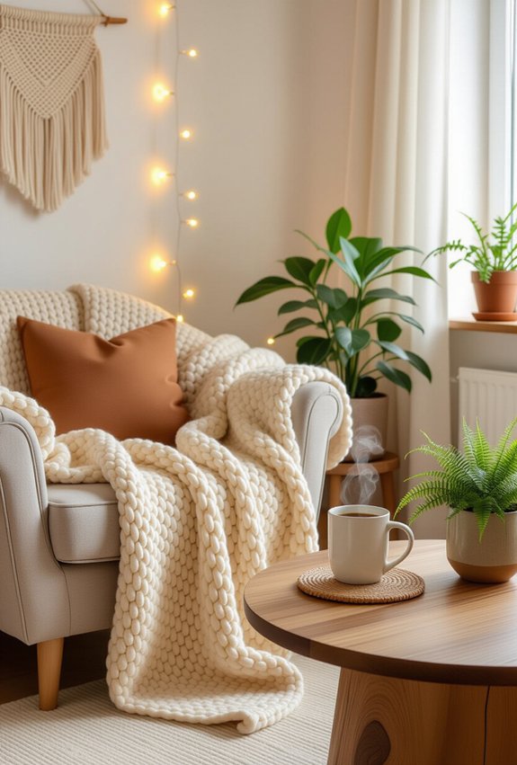 cozy textures enhance warmth