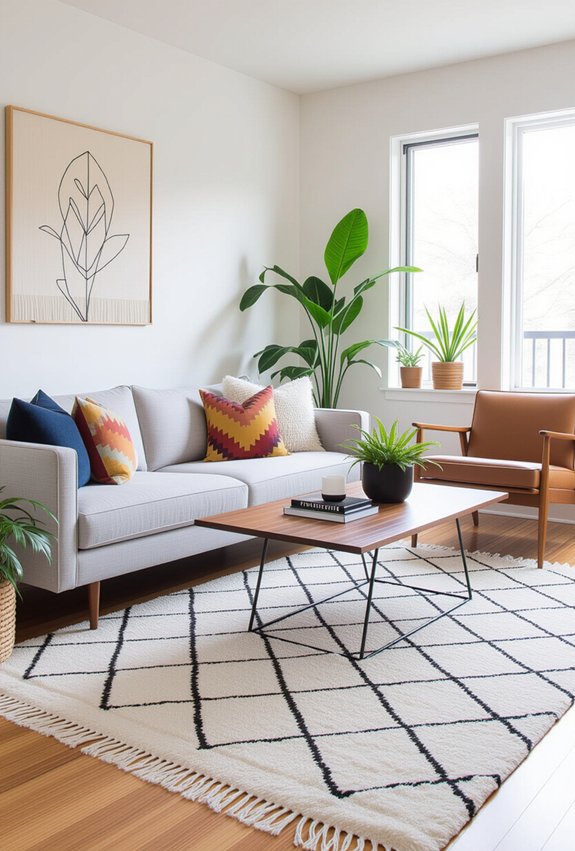 rugs define cozy spaces